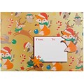 JAM Paper® Holiday Bubble Padded Mailers, Medium, 8.5 x 12.25, Foxy Christmas Design, 6/Pack (526SSDE546M)