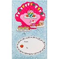 JAM Paper® Decorative Bubble Padded Mailers, Small, 6 x 10, Strawberry Cupcake Design, 6/Pack (526SSDE293S)