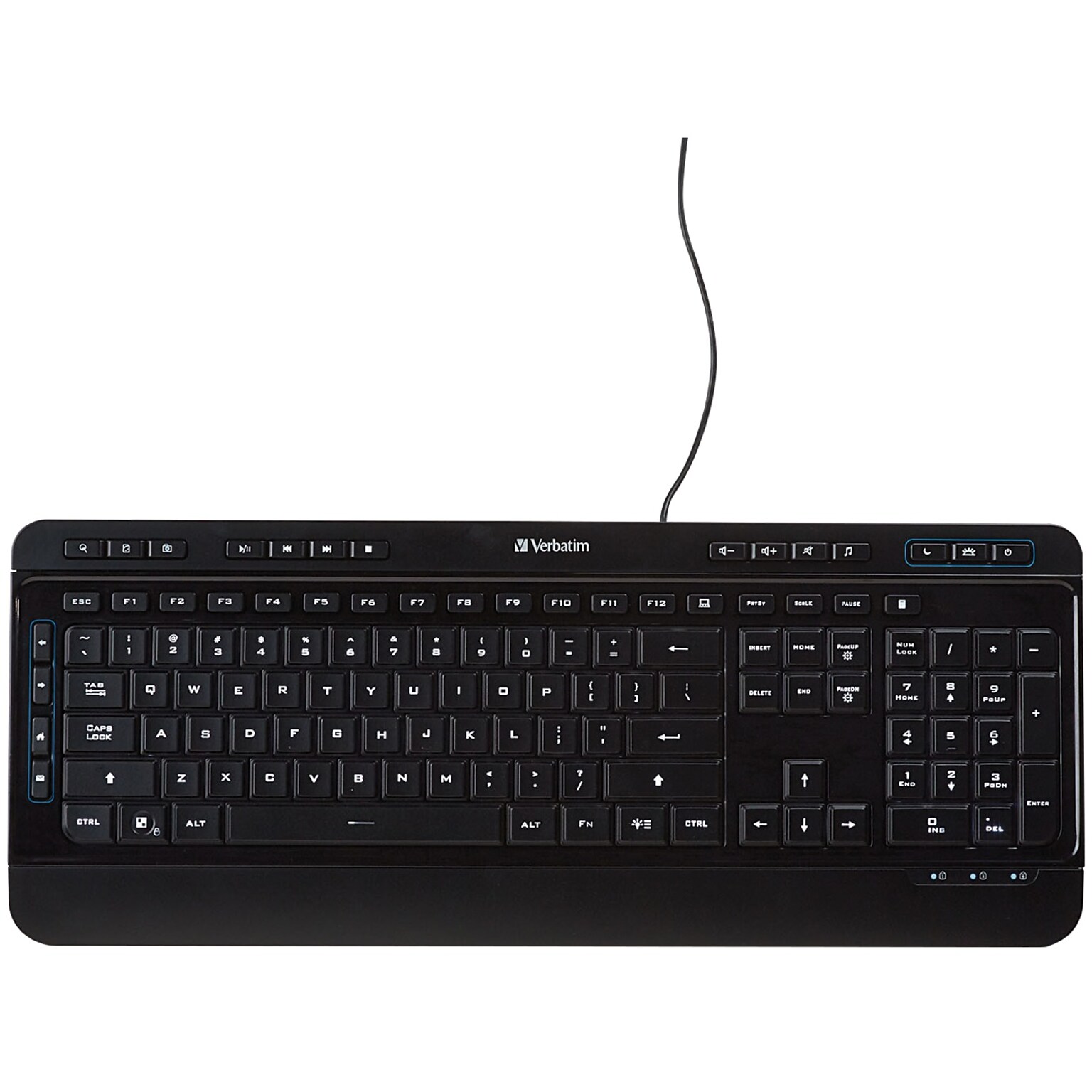 Verbatim Illuminated Wired Keyboard, Black (99789)