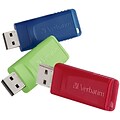 Verbatim Store n Go 4GB USB 2.0 Flash Drives, 3/Pack (97002)