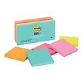 Post-it® Super Sticky Notes, 3 x 3, Miami, 90 Sheets/10 Pads, 654-10SSMIA)