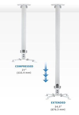 Mount-It! Projector Ceiling Mount Height Adjustable Universal Stand (MI-606L)