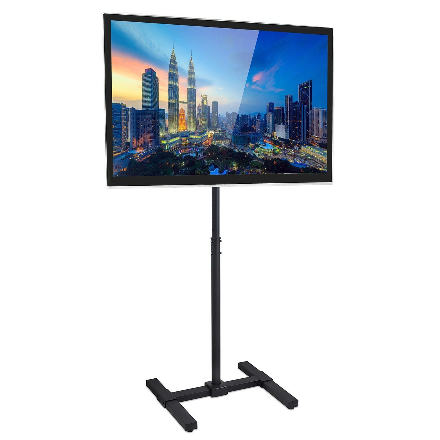 Mount-It! Pedestal TV Stand, Screens up to 42, Black (MI-878)
