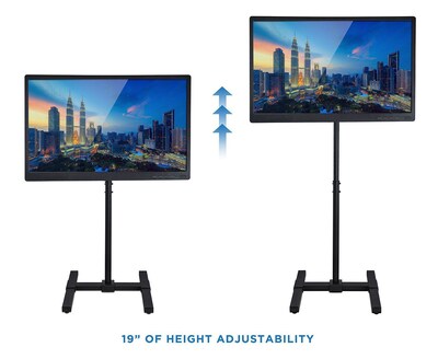 Mount-It! Pedestal TV Stand, Screens up to 42", Black (MI-878)
