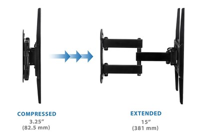 Mount-It! Full-Motion TV Wall Mount Corner Bracket for 20" to 50" TVs (MI-4471)