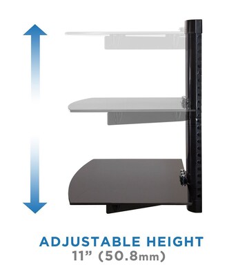 Mount-It! Floating Wall Mounted Shelf Bracket Stand, Black (MI-892)