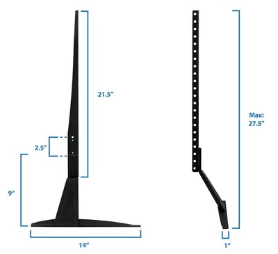 Mount it Mount-lt! Adjustable Monitor Stand, Up to 60", Black (MI-848)