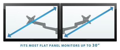 Mount-It! Modular Articulating Adjustable Monitor Mount, Up to 24" Monitors, Black (MI-43114BLK)