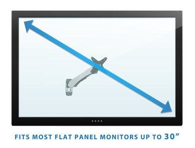 Mount-It! Modular Mount Adjustable Monitor Mount, Up to 30" Monitors, Gray/Silver (MI-34114BLK)