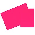 JAM Paper® 2 Pocket Bright Neon Folders, Pink, 6/pack (386Npid)