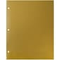JAM Paper® Laminated Glossy 3 Hole Punch Two-Pocket School Folders, Gold, Bulk 100/Box (385GHPgob)