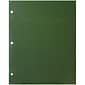 JAM Paper Glossy 3 Hole Punched 2-Pocket Folders, Green, 100/Pack (385GHPGRBZ)