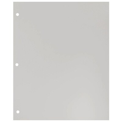 JAM Paper Glossy 3 Hole Punched 2-Pocket Folders, Silver, 100/Pack (385GHPSIBZ)