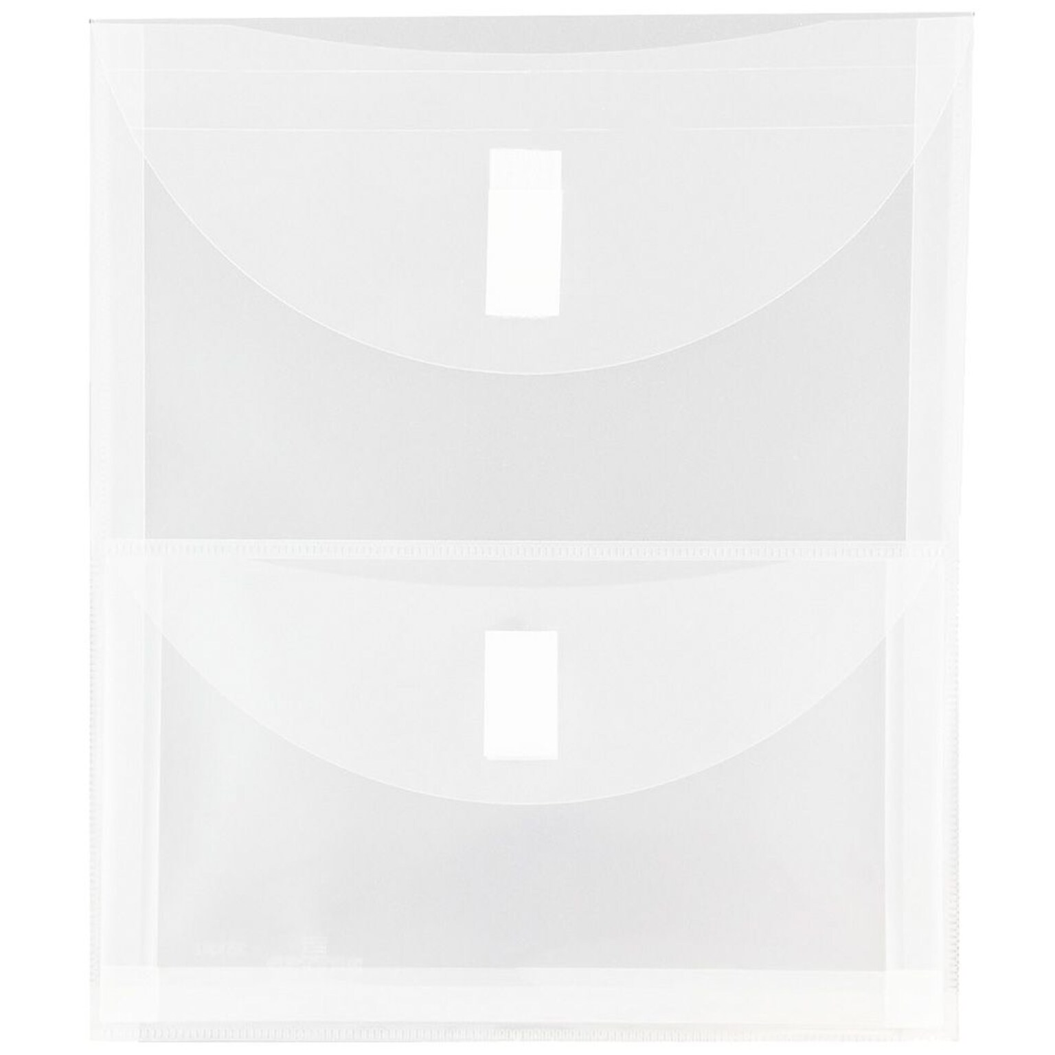 Jam Paper Plastic File Pocket, Letter Size, Clear, 12/Pack (2163613478B)