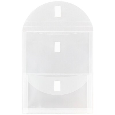 Jam Paper Plastic File Pocket, Letter Size, Clear, 12/Pack (2163613478B)