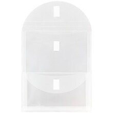 Jam Paper Plastic File Pocket, Letter Size, Clear, 12/Pack (2163613478B)