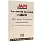 JAM Paper® Parchment Colored Paper, 24 lbs., 8.5" x 14", Natural Recycled, 100 Sheets/Pack (17132137)