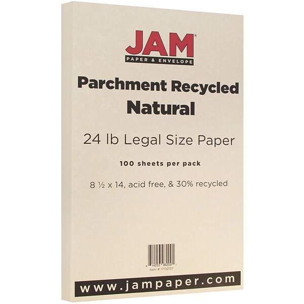 Southworth Parchment Specialty Paper, Ivory, 24 lbs., 8-1/2 x 11, 100/Box