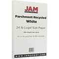 JAM Paper 8.5 x 14 Parchment Paper, 24 lbs., 100 Brightness, 100 Sheets/Pack (17132141)