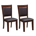 CorLiving Bonded Leather Dining Chairs, Chocolate Brown - set of 2 (DWG-384-C)