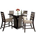 CorLiving Bistro 5pc Counter Height Dining Set in Woven Cream (DWP-390-Z4)