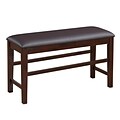 CorLiving Bonded Leather Dining Bench, Brown (DWG-680-S)