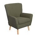 CorLiving Demi Fabric Club Chair, Greenish-Grey (LZY-736-C)