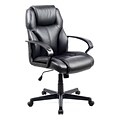 CorLiving WHL-203-C Workspace Leatherette Managerial Office Chair, Black