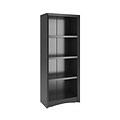 CorLiving Quadra 5-Shelf 59H Chipboard Bookcase, Black (LSA-808-S)