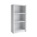 CorLiving Quadra 3-Shelf 47H Chipboard Bookcase, White (LSA-817-S)