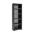 CorLiving Quadra 5-Shelf 71H Chipboard Bookcase, Black (LSA-809-S)