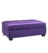 CorLiving Antonio Velvet Storage Ottoman, Purple (LAD-154-O)