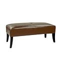 CorLiving Antonio Bonded Leather Bench, Brown (LAD-625-O)