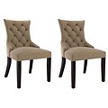 CorLiving Antonio Fabric Accent Chair, Beige - set of 2 (LAD-460-C)