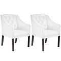 CorLiving Antonio Bonded Leather Club Chair, White - set of 2 (LAD-618-C)