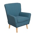 CorLiving Demi Fabric Club Chair, Blue (LZY-726-C)