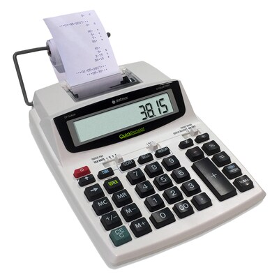 Datexx Quick Receipt DP32AD-RCPT 12-Digit Business Printing Calculator, White, 10/Pack