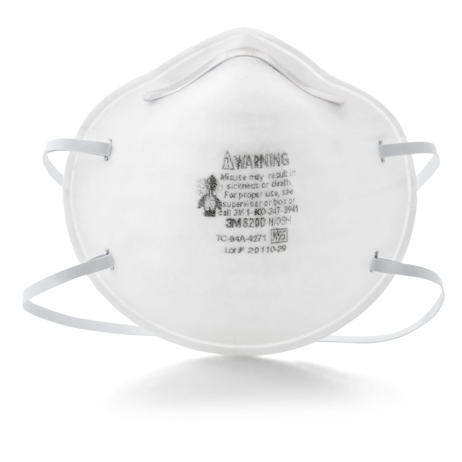 3M™ Disposable Particulate Respirator, N95, 20/Pack (8200)