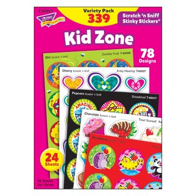 Trend Kid Zone Stinky Stickers® Variety Pack, 339 Per Pack, 2 Packs (T-83921BN)