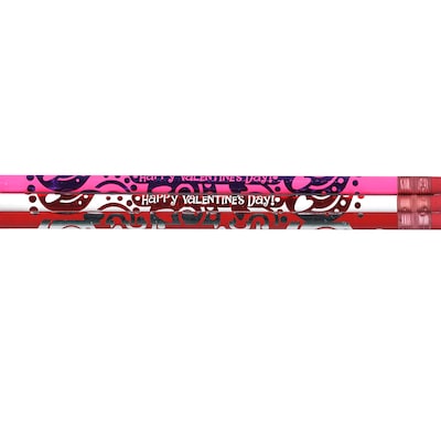 J.R. Moon Pencil Moon Happy Valentines Day Pencils, Box of 144 (JRM7923G)