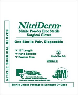 Innovative Nitriderm™ Sterile Powder-Free Surgical Gloves; Size: 7.5, 4 BX/CS, 25 PR/BX