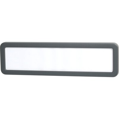Officemate Verticalmate® Plastic Name Plate, Charcoal Gray (OIC29222)