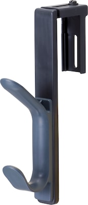 Officemate Plastic Coat Hook For Cubicle, Charcoal Gray (OIC22005)