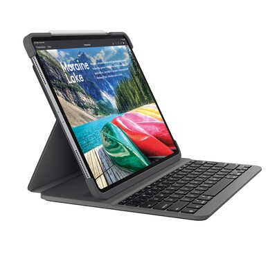 Logitech 920-009154 Slim Folio Case with Integrated Backlit Bluetooth Keyboard for 11 iPad Pro, Black