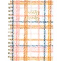 2020 One Canoe Two for AT-A-GLANCE 5-1/2 x 8-1/2 Weekly/Monthly Planner, Goldenrod Plaid (1360-200-20)