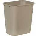 Rubbermaid 2956 Medium Plastic Trash Can with no Lid, Beige, 7 gal. (FG295600 BEIG)