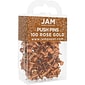 JAM Paper® Colored Pushpins, Rose Gold Push Pins, 2 Packs of 100 (22432063A)