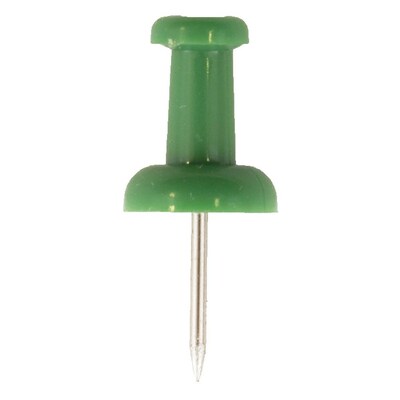 JAM Paper Push Pins, Green, 2 Packs of 100 (2242954A)