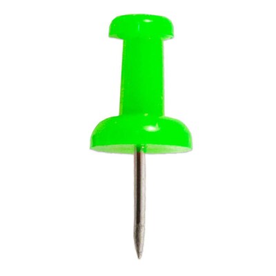 JAM Paper Push Pins, Lime Green, 2 Packs of 100 (522416893A)