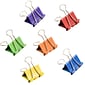 JAM Paper Medium Binder Clips, 5/8" Capacity, Assorted Colors, 90/Pack (339BCrgbyop)